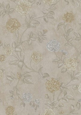 Z66803 Обои Zambaiti (Satin Flowers IV) (1*12) 10,05х0,53 винил на флизелине
