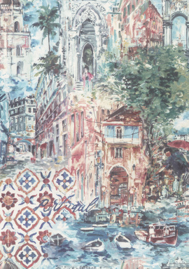 KM6604 Обои Kerama Marazzi (Reflection/Azulezu/Impression/Jungle/Exotik/Oasis) (1*4) 10,05*1,06 винил на флизелине